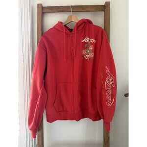 POISON 2018 Nothing But A Good Time Concert Tour Full Zip Hoodie Red Large